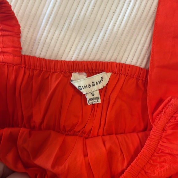 RED / ORANGE RUCHED TANK TOP - Picture 2 of 3